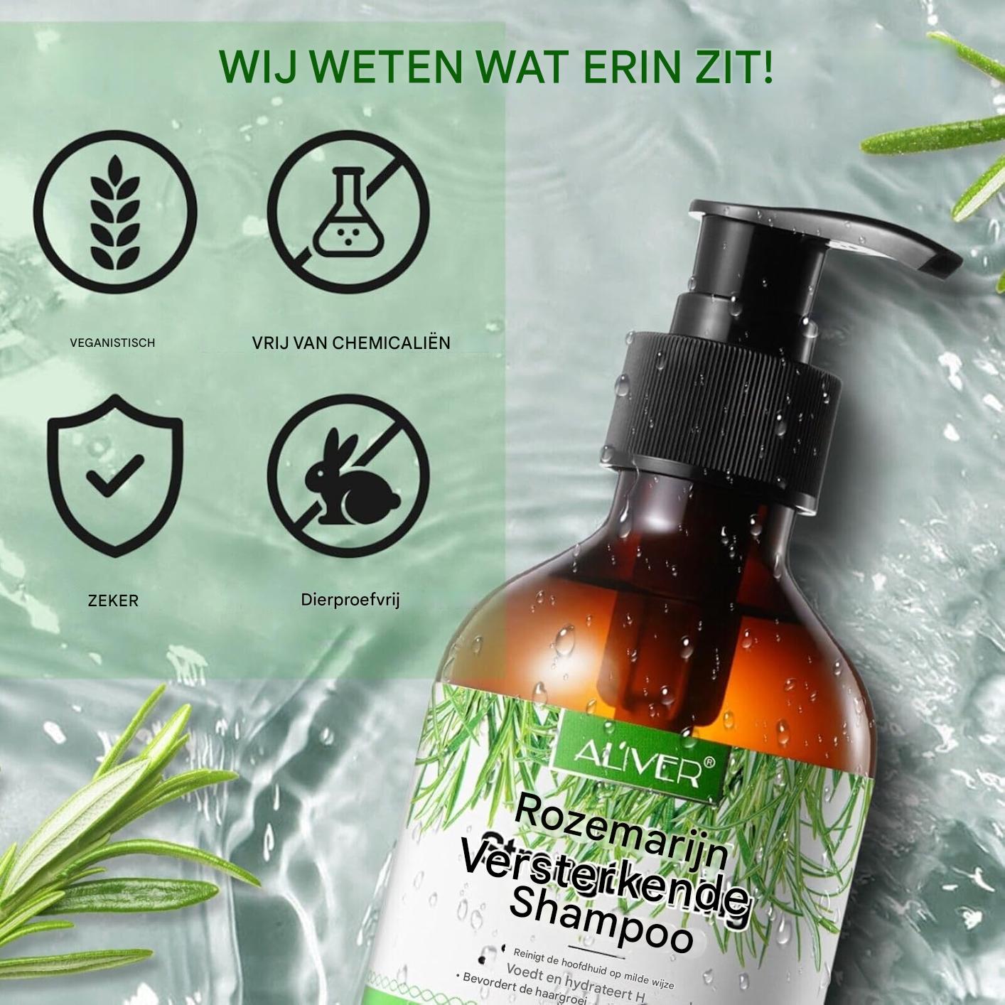 Rozemarijn Shampoo voor Haargroei – 300 ml – Anti-Haaruitval Shampoo – Versterkend en Voedend – Voor Alle Haartypes – Vegan en Natuurlijk