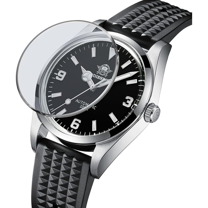 ADDIESDIVE AD2112 Automatisch Duikhorloge - Herenhorloge - 38mm Dome Crystal Explore - Waterbestendig tot 100M - Japan NH35 Beweging