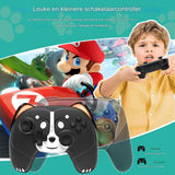 Draadloze Controller Voor Nintendo Switch - Bewegingsbesturing - Dubbele Schokfunctie - Turbo Modus - Gamecontroller Voor Kinderen - Gaming Accessoire Voor Meisjes - Ergonomisch Ontwerp - Lange Batterijduur - Geschikt Voor Nintendo Switch - Kleur: Zwart