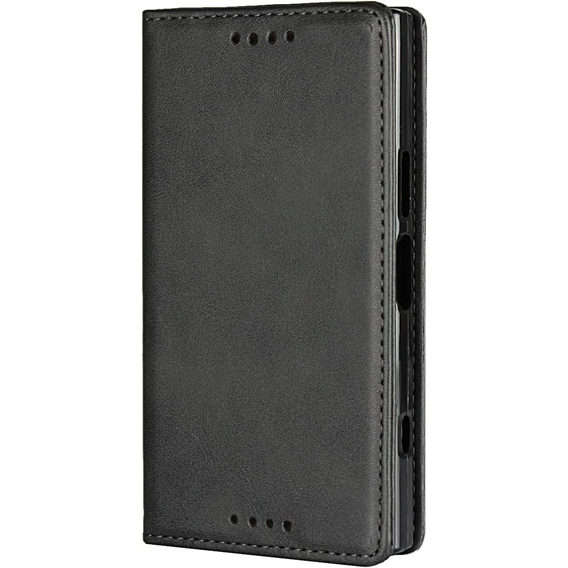 Hoesje voor Sony Xperia XZ1 - Flip Lederen Portemonnee Hoesje - [3 Kaartgleuven] [Sta Functie] [Magnetische Sluiting] - Beschermhoesje voor Sony Xperia XZ1 - Zwart - Kaarthouder - Magnetische Flap - Telefoonhoes met Standaard