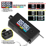 CZC AUTO Digitale Bandenspanningsmeter & Profieldieptemeter 2-in-1 – LCD Verlicht Display tot 100 PSI &amp; 15mm – Nauwkeurige Meting in 4 Drukeenheden – Auto, Motor, Fiets & Truck – Inclusief Sleutelhanger – Zwart