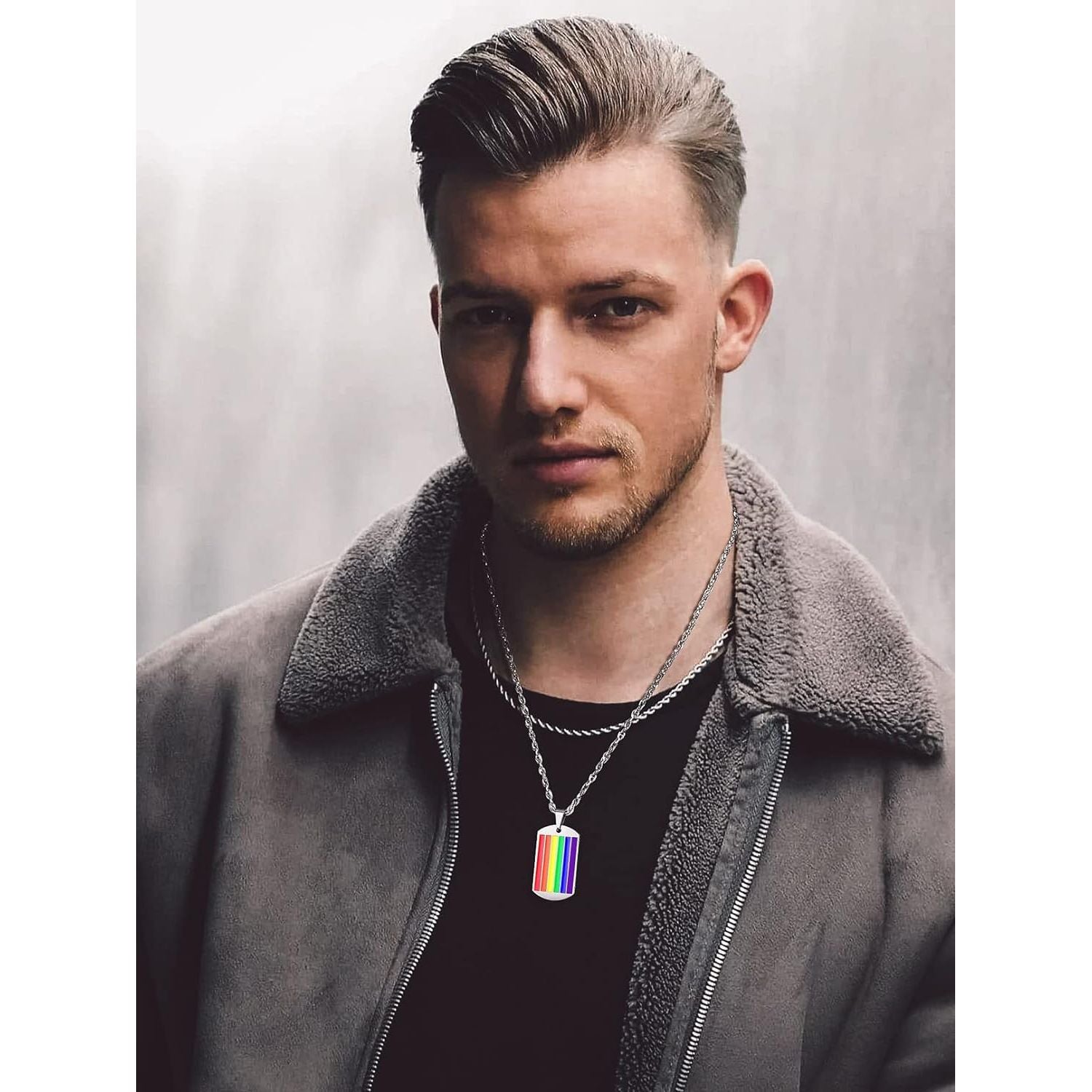 LGBT+ Regenboog Hanger Ketting voor Vrouwen & Mannen - Personaliseer met Foto - Stijlvol Roestvrij Staal - 56cm Lengte - Toon Trots & Eenheid