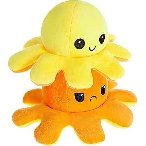 Omkeerbare Octopus Knuffel – Zachte Pluche Knuffel met Dubbele Gezichtsuitdrukking – TikTok Sensatie & Stressverlichtend Speelgoed – Verkrijgbaar in Meerdere Kleuren