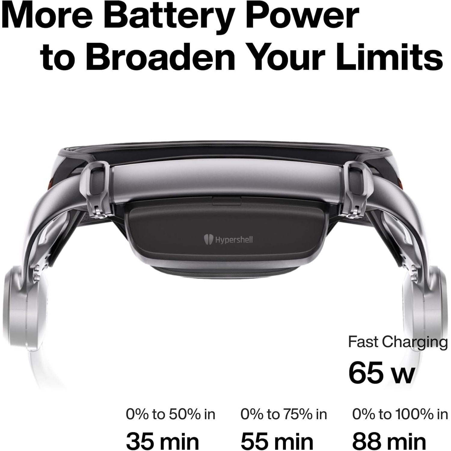 Hypershell X Go exoskelet – AI bewegingsondersteuning wearable – opvouwbaar exosuit voor wandelen en hiken – 400W motor 15 km bereik – lichtgewicht 2 kg outdoor mobility systeem – waterbestendig IP54 met snelle 65W oplading