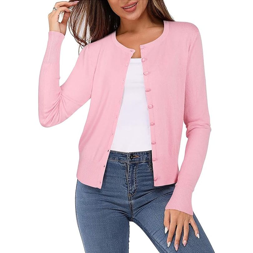Dames Vest - Lichtgewicht Vest voor Vrouwen - Korte Mouw/Lange Mouw Zomer Vest - Effen Top - Zomerse Vest - Vest met Korte/Lange Mouwen - Vrouwelijke Cardigan - Luchtig Damesvest - Zomer Vest met Korte/Lange Mouwen