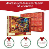 Kerst Adventskalender Puzzel - 1008 Stukjes - Jigsaw Puzzel Set - 24 Dagen Aftelkalender - Grote Puzzel 70x50 cm - Familie Speelgoed - Inclusief Poster en Genummerde Dozen