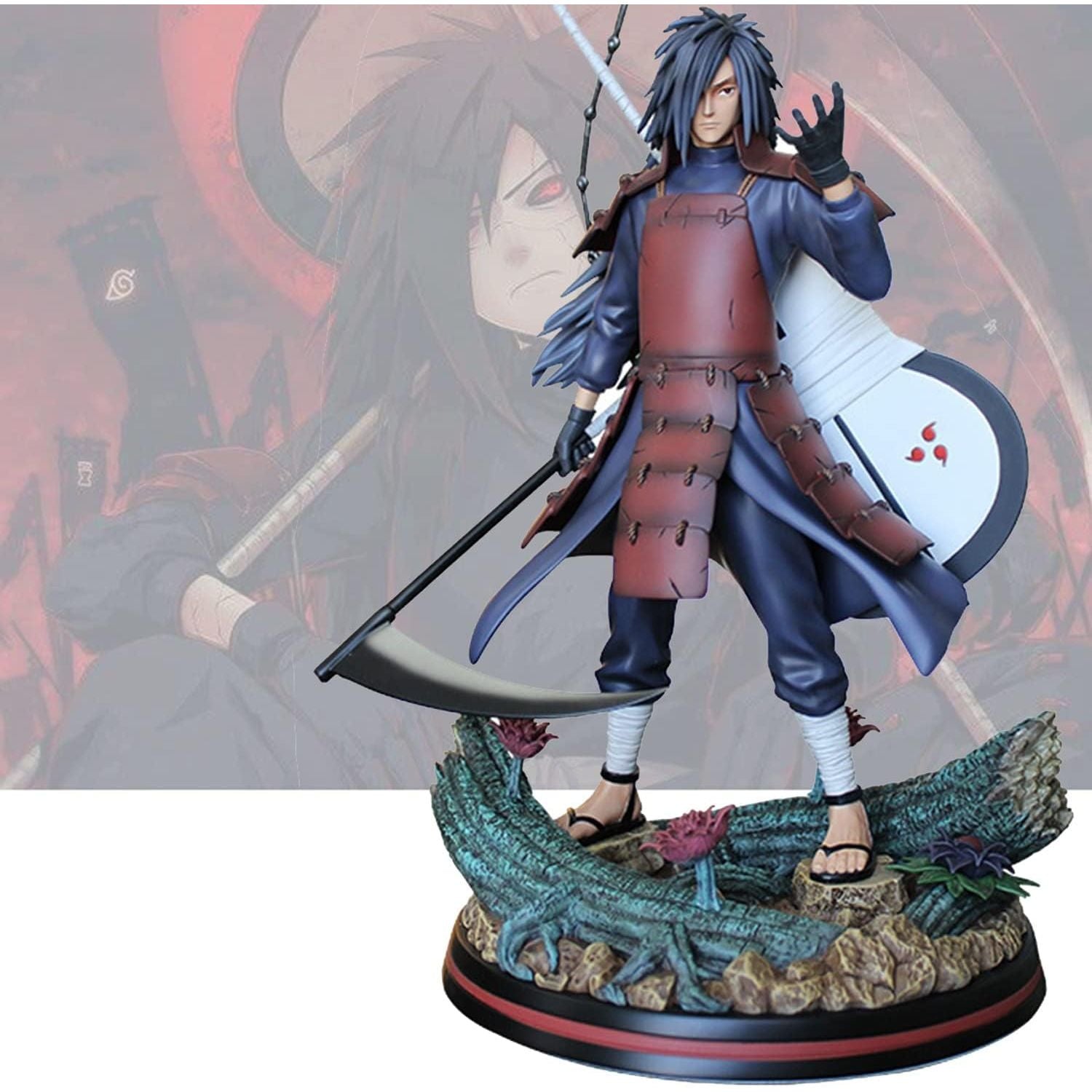 Naruto Shippuden – Uchiha Madara Six Paths Actiefiguur 28 cm | Impure World Reincarnation Madara PVC Model | Anime Verzamelfiguur met Realistische Details | Collectible Beeldje voor Fans, Kinderen & Verzamelaars