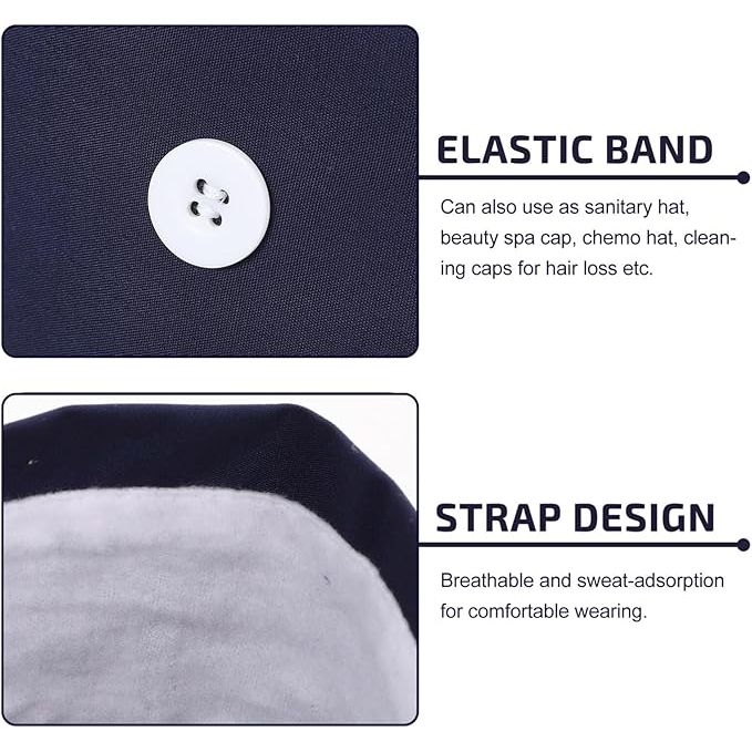 Unisex medische scrub cap – verstelbare chirurgische muts met zweetband – katoenen bouffant operatiekap – groene dokter en verpleegkundige werkmuts – stofbeschermende werkcap – medische hoofddeksel voor ziekenhuis en kliniek