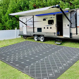 Waterdicht Outdoor Vloerkleed 300x240cm – Omkeerbaar Kunststof Stro Tapijt – Lichtgewicht Buitenmat Met Draagtas – Kunststof Rechthoekig Tuinkleed Voor Terras Balkon Tent Veranda Camping Picknick RV Caravan – UV-bestendig &amp; Afwasbaar