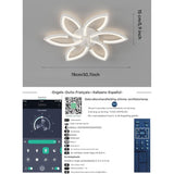 Stille Plafondventilator Met Verlichting – LED Plafondlamp Met Ventilator – Dimbaar Licht Met Afstandsbediening En App – Acryl Bloemvorm – Energiezuinige Plafondlamp Met Windfunctie – 70W – Goud – Moderne Design Ventilatorlamp