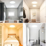 4 Stuks - LED Plafondlamp - Badkamerlamp - 24W - 3 Kleurtemperaturen Selecteerbaar - 3000K/4500K/6000K - Moderne Zeer Dunne Plafondlamp - Waterdicht IP44 - Ø 22 cm - Eenvoudig Te Installeren - Wit - Set Van 4