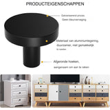 4 Stuks - Zwarte Meubelknoppen - 30 mm Ronde Kastknoppen - Modern Design Met Schroeven - Geschikt Voor Kasten, Lades, Meubels, Keukenkastjes en Garderobes - Zink Materiaal - Eenvoudige Installatie Voor Elegante Interieur Upgrade