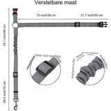 1 Stuk - Verstelbare Hoofdsteun Honden Autogordel - Elastische Autoveiligheidsgordel Voor Honden en Katten - Sterke Nylon Bungee Buffer Hondentuigje - Grijs - Geschikt Voor Kleine, Middelgrote en Grote Huisdieren - Veilig Reizen Met Huisdieren