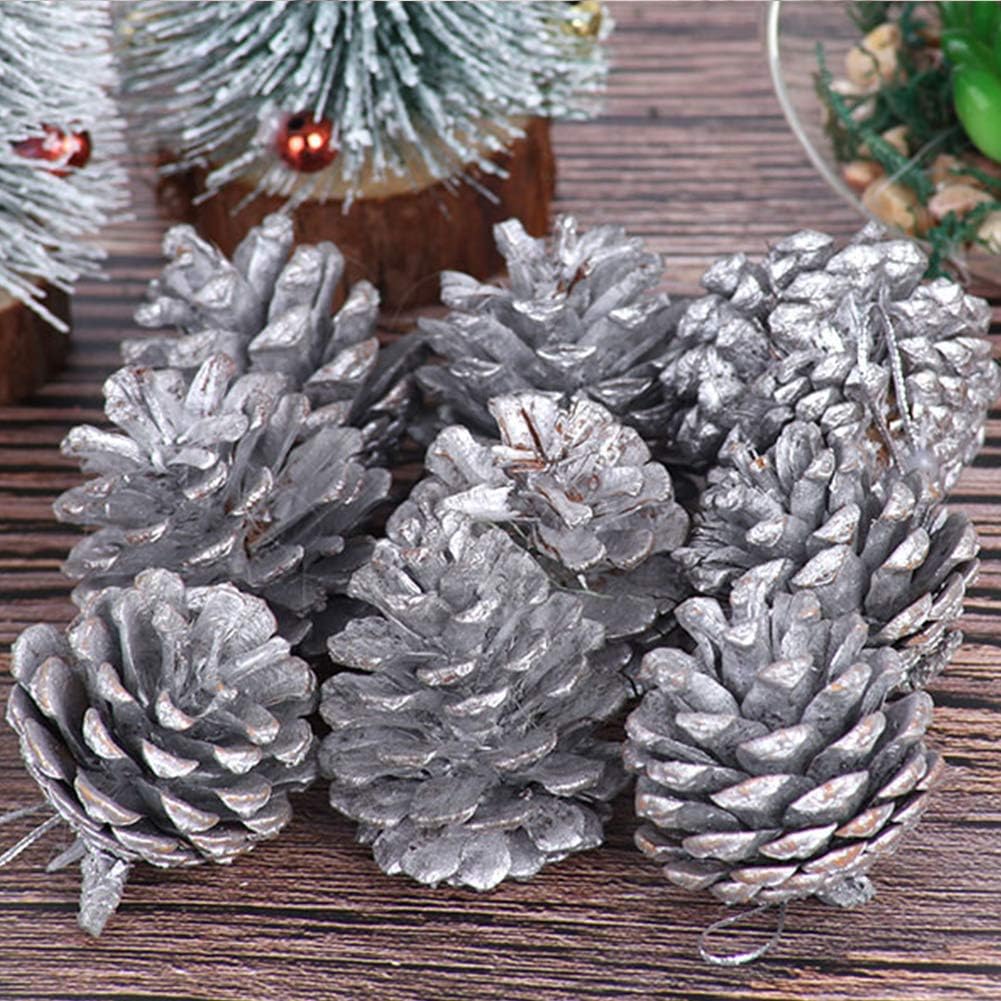 Kerst Dennenappel Versieringen - Natuurlijke Ornamenten in Goud en Zilver voor Kerstboom Decoratie - Set van 18