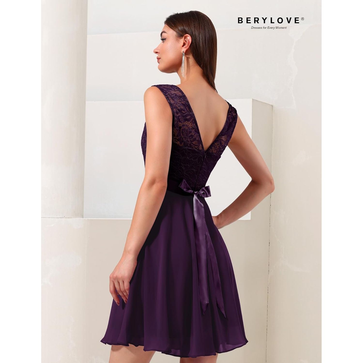 Korte Bloemenkant Bridesmaid Jurk - Elegante Party Jurk –  Cocktailjurk Met Strikceintuur – Perfect Voor Bruiloften, Proms, Feestjes en Speciaal Events (kopie)