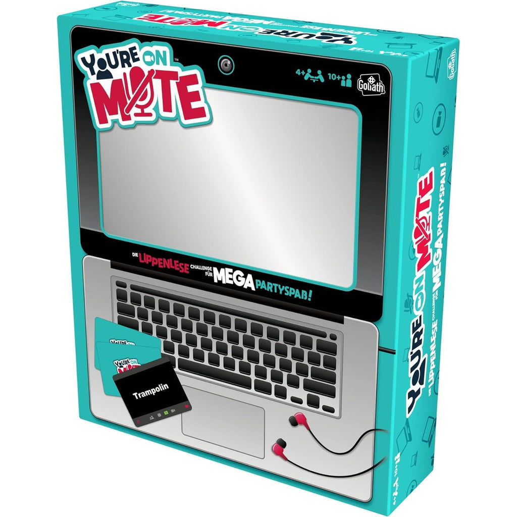 You're On Mute – Partyspel met Vergroot Mondscherm – 200 Woordkaarten – Vanaf 10 Jaar – 4+ Spelers – Hilarisch Teamspeelspel voor Thuis of Feestjes – 20-30 Min Speeltijd