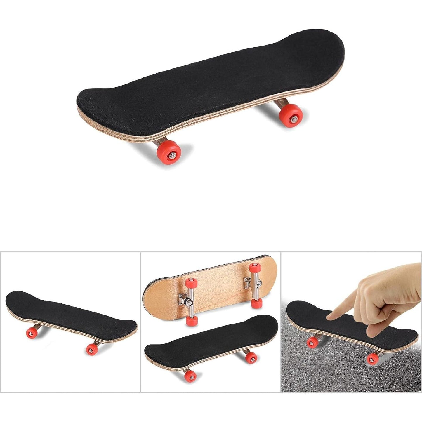 Set van 2 Finger Skateboards - 5-laags Esdoornhout en Legering - Inclusief Opbergdoos - Anti-slip Fingerboards voor Ontspanning en Stressverlichting - Perfect Cadeau voor Kinderen