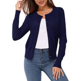 Dames Vest - Lichtgewicht Vest voor Vrouwen - Korte Mouw/Lange Mouw Zomer Vest - Effen Top - Zomerse Vest - Vest met Korte/Lange Mouwen - Vrouwelijke Cardigan - Luchtig Damesvest - Zomer Vest met Korte/Lange Mouwen