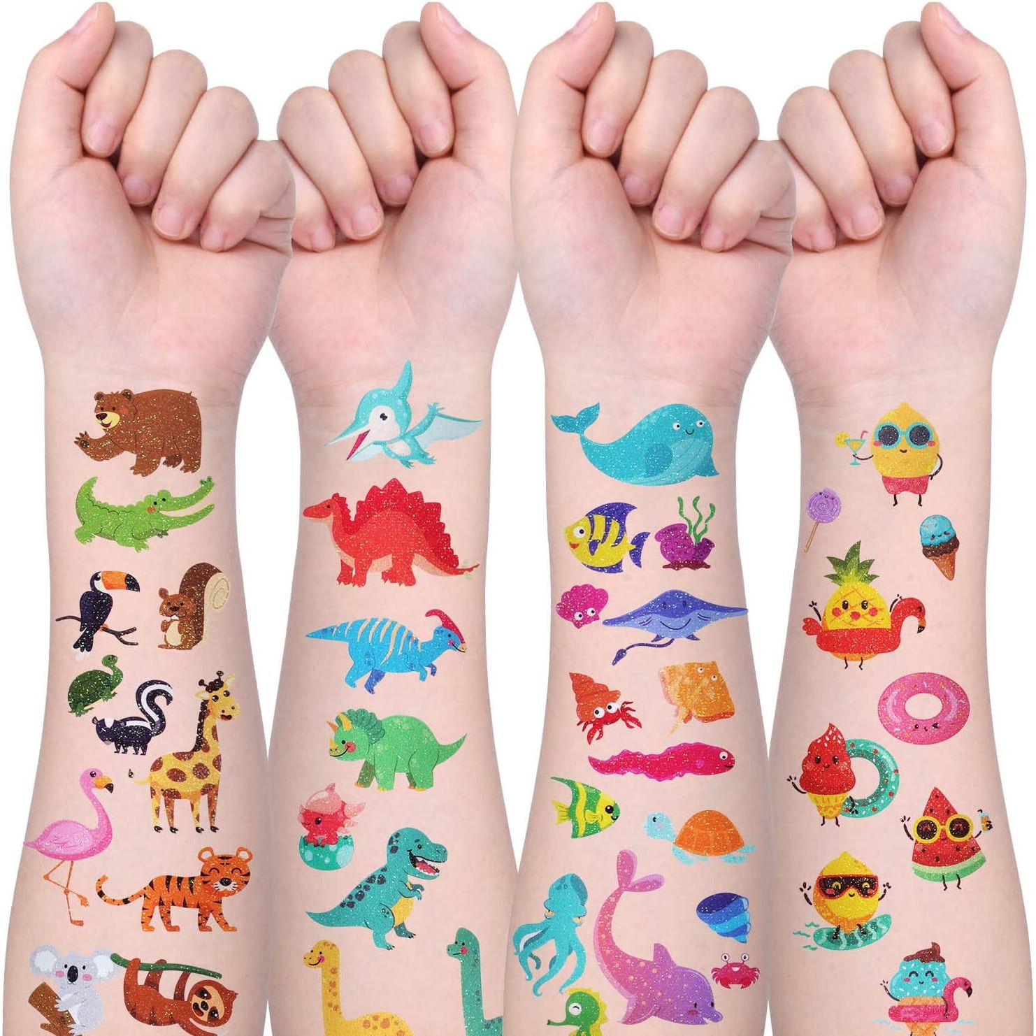 Tijdelijke tatoeages voor kinderen - Waterdichte tatoeages voor meisjes, - DIY - Verjaardagsfeestje voor kinderen - 10 Vellen