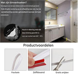 TPE Zelfklevende Flexibele Plintstrip - 3m/5m - Antischimmel en Waterdicht - Voor Muur, Plafond en Hoekdecoratie - Beschikbaar in Wit, Goud, Zilver, Zwart en Champagne