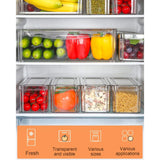 7-delige Koelkast Organizer Set – Stapelbare Opbergboxen In 4 Formaten – Transparante BPA-vrije Kunststof Bewaarbakjes Voor Koelkast, Vriezer, Keukenkast, Badkamer Of Kantoor – Lekvrij &amp; Ruimtebesparend Opbergsysteem