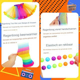 80s Verkleedkostuum Voor Vrouwen - Neon Accessoires Set Uit De Jaren 80 - Regenboog Tutu Rok, Beenwarmers, Handschoenen, Bril, Oorbellen, Armband, Ketting - Retro Party Kostuum - Dansoutfit Volwassenen - Halloween/ Feest - Pull On Sluiting