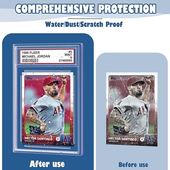 3 Stuks - Krasbestendige Kaarthouder voor Ruilkaarten -  Professionele Verzamelkaarten Beschermer - Acryl Graded Card Slab Sleeves met Labelpositie, Perfect voor YuGiOh, MTG & Sportkaarten Opslag en Display -Ideaal voor Verschillende Kaartformaten