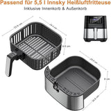 Vervangingsmand voor Airfryer – 5,5 L – Compatibel met Innsky IS-EE004 Airfryer – Antiaanbaklaag – Vaatwasserbestendig