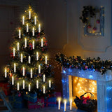 Set van 20 LED Kaarsen voor Kerstdecoratie - Warm Wit Licht - Afstandsbediening - Eenvoudige Bevestiging - Feestelijke Sfeer