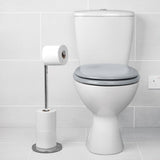 Vrijstaande Toiletrolhouder - Beldray Swivel Top Design - Geschikt Voor 4 Rollen - Roestvrij Staal Met Zwaar Gewogen Basis - Compact en Stijlvol Voor Badkamer en Washroom