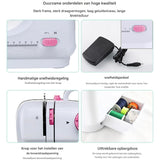 Elektrische Naaimachine – Mini Naaimachine voor Beginners – 12 Stiksels – Draadspoel Apparaat – Dubbele Draad – Compacte Naaiapparaat – EU 220V – Roze Naaimachine – Draagbare Handnaaimachine – Kleine Tafelnaaimachine