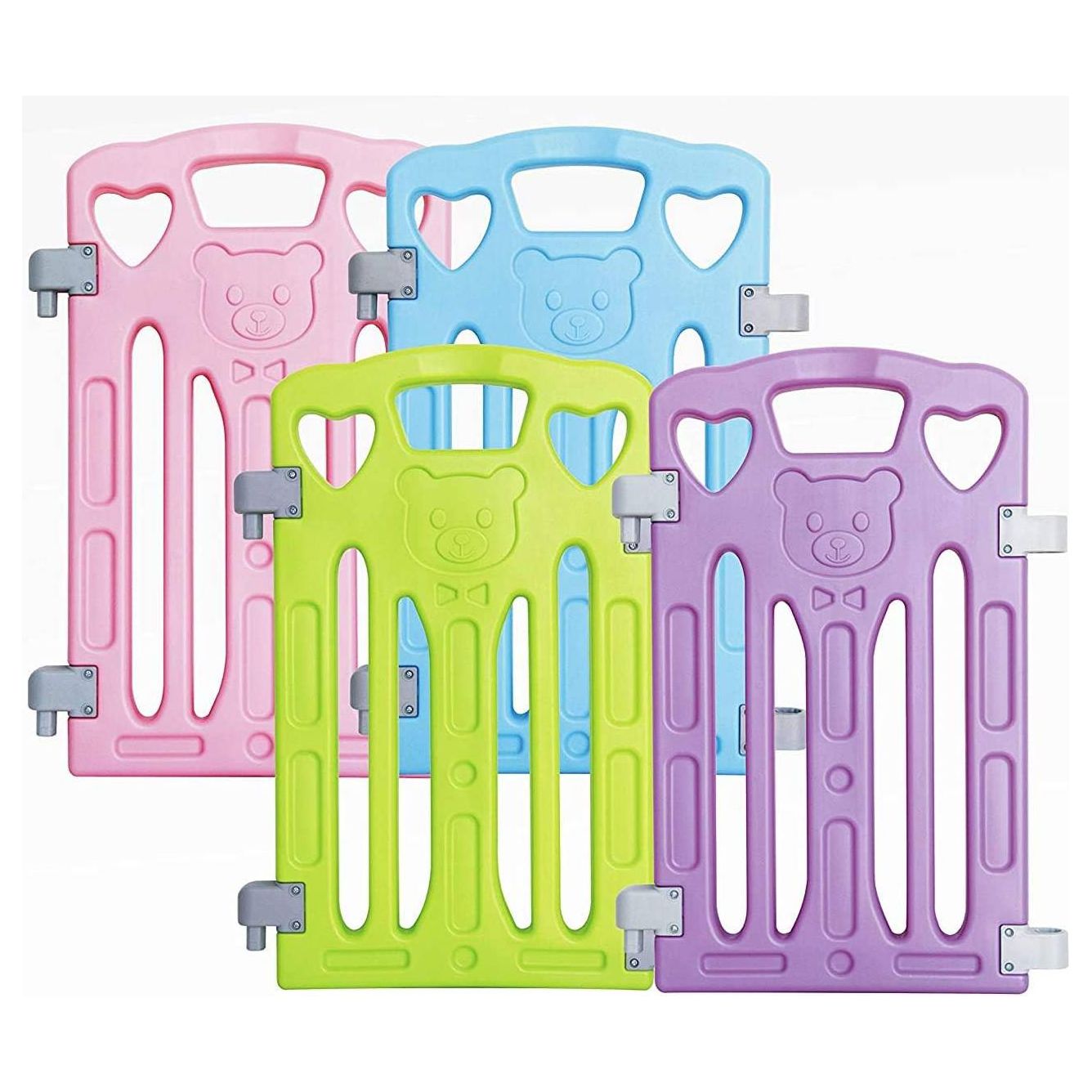 4 Stuks – Extra Panelen Voor Babybox – Model PLP-14WL004 – Uitbreidingsset Voor Gupamiga Babybox – Gekleurde Panelen Voor Kinderbox – Veiligheidshekje – Losse Kunststof Elementen – 40 x 60 cm Panelen Voor Speelruimte