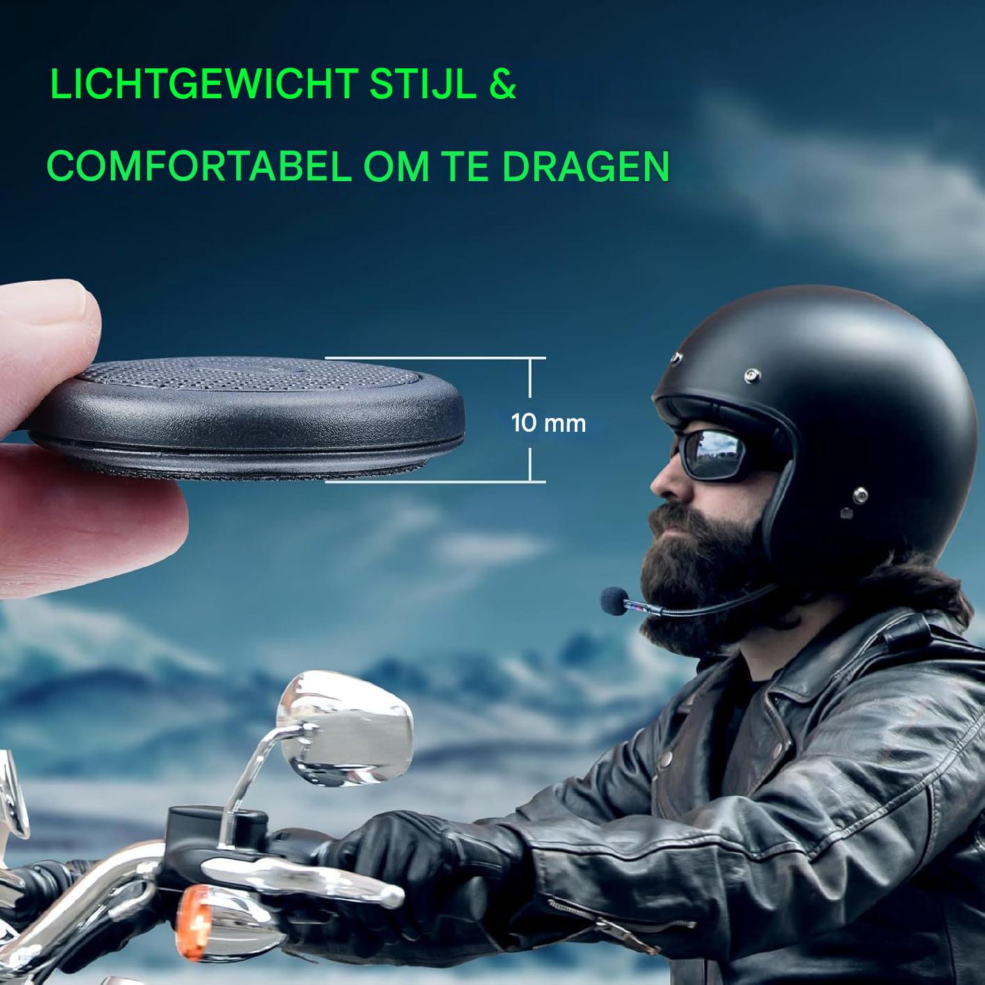 FreedConn Bluetooth Motorhelm Headset – Waterdichte Oortelefoons met Luidsprekers – Handsfree Muziek en Oproepbediening – 70 Uur Standby – 7 Uur Speeltijd – CVC Ruisonderdrukking