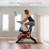 Twelve South - HoverBar Tower - Multi-Angle Universele Tablet- en iPad Vloerstandaard - Verstelbare Hoogte voor Apple Fitness+, Stationaire Fietsen, Treadmills, Yoga en Meer - Compatibel met Tablets en Smartphones (Wit)