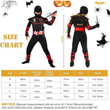 13 Delige Ninja Verkleedset voor Kinderen 9 tot 11 jaar  - Comfortabel Halloween Kostuum voor Feesten - Inclusief Ninja Zwaard, Masker, Shuriken en Meer - Gemaakt van Hoogwaardige Materialen - Perfect voor Verjaardagen - Halloween en Rollenspellen