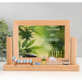 Miniatuur Sauna Accessoires Set - 11-Delige Wellness Deco Accessoires - Spa, Sauna, Wellness Cadeaukaart Idee - Miniatuur Lounger, Handdoek, Houten Ton, Emmer, Kunstplanten - Perfect Voor DIY Landschapsdecoratie En Cadeauverpakkingen