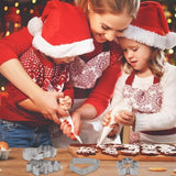 Kerst Cookie Cutters Set -Roestvrijstalen Biscuitvormpjes voor Peperkoek, Sneeuwman, Kerstboom, Rendier - 10 Stuks