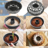 RondeTulband Bakvorm - Gelegeerd Staal - 26x18.5x8cm - Anti-Aanbak - Oven- & Vaatwasserbestendig - Perfect voor Taarten, Pudding & Gebak - Zwart