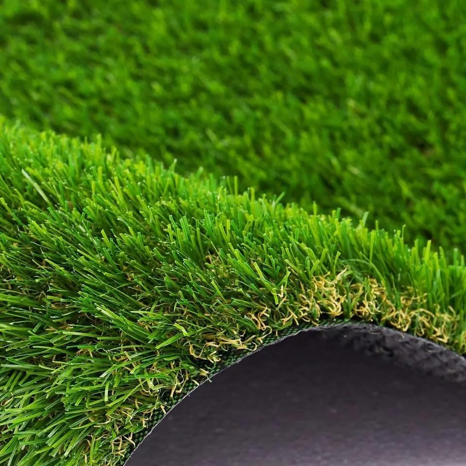 Kunstgras Rol 4m x 1m – 15mm Poolhoogte – Nepgras Tapijt Kunstmatige Grasmat – Hoogwaardige Dichte Grasvezels – UV-bestendig Groene Grasrol – Tuin Balkon Terras Dak Kunstgrasmat Siergras Astro Turf Nepgazon