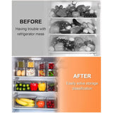 7-delige Koelkast Organizer Set – Stapelbare Opbergboxen In 4 Formaten – Transparante BPA-vrije Kunststof Bewaarbakjes Voor Koelkast, Vriezer, Keukenkast, Badkamer Of Kantoor – Lekvrij &amp; Ruimtebesparend Opbergsysteem