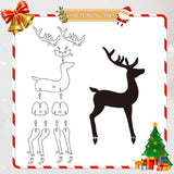 3 Delig - Verlichte Kerst Rendieren Set - Waterdicht Houten Kerst beelden - Buitendecoratie met LED Verlichting - Houten Silhouette Reindeer Beelden - Kerstfiguren voor Binnen en Buiten - Duurzaam en Weerbestend - voor Binnen / Buiten - Tuin en Woonkamer