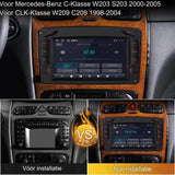 Android 12 Auto Stereo voor Mercedes Benz CLK W209, W203, W463, W208 met Draadloze Carplay en Android Auto [2GB+32GB] - 7 Inch Touchscreen GPS Bluetooth WiFi RDS FM Radio met Uitgebreide Functionaliteiten