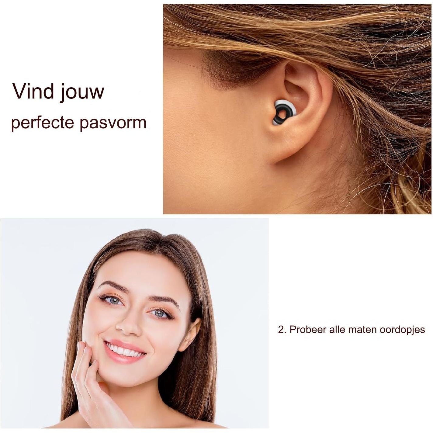 Herbruikbare Silicone Oordopjes Voor Slapen Met Geluidsdemping - Waterproof Oordoppen Voor Slapen, Werk, Zwemmen - Inclusief 6 Oorkappen in S/M/L - Comfortabele Noise Cancelling Oordopjes - Gehoorbescherming