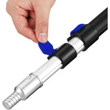 Telescopische Verlengsteel 152–366 cm – Aluminium Uitschuifbare Verlengstok Met Universele Metalen Schroefkop – Stevige Verfrollersteel Voor Schoonmaak Plafonds Ramen Stofwissen & Meer – Twist Lock Vergrendeling – Lichtgewicht