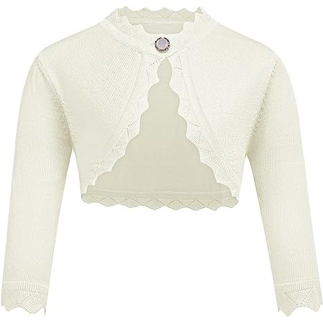Gebreid Meisjesvest - Maat: 130 (6-7 jaar) - Klassiek Ontwerp - Knoopsluiting - Ronde Hals - Lange Mouwen - Kort Lichaam - Gemaakt Van Katoen En Polyester - Verkrijgbaar In Beige En Fuchsia - Geschikt Voor 6-7 Jaar