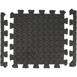Set van 56 Vloerbeschermingsmatten met Randen – 30 x 30 cm | EVA Schuim Puzzeltegels voor Fitness, Gym, Garage, Speelkamer of Zwembad | Antislip, Geluiddempend &amp; Waterdicht – 1 cm dik