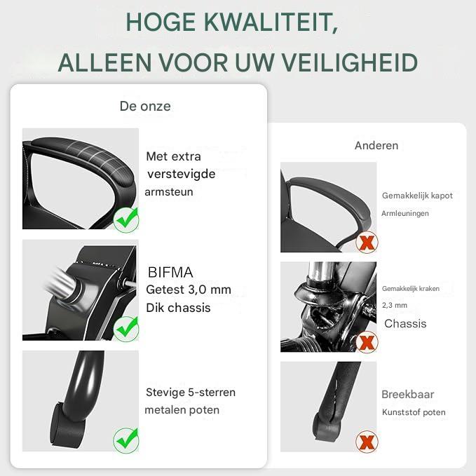 Ergonomische Gaming Stoel - Bureaustoel met Hoofdsteun en Armleuningen - Racingstoel voor Kantoor en Thuis - Verstelbare Rugleuning en Zithoogte - Comfortabele en Stabiele Computerstoel - Bureaustoel - Zwart en Blauw