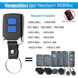 2-Stuks Hormann 868.3 MHz Blauwe Knop HSM4-868 HSE2-868 Garagedeur Opener Handzender HSM4-868, HS4-868, HS(M) 2/4, HSZ1-868, HSP4-868 HSP4-C HSD2-A HSD2-C HSD2-C Afstandsbediening