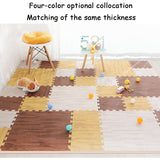 8 Stuks Houtlook Vloermatten – 60x60x1.2cm EVA Foam Tegels – Interlockende Vloertegels Met Rand – Schuimrubberen Puzzelmatten – Houtnerf Vloertegels Voor Gym Slaapkamer Speelruimte Yoga – Donker Bruin Geluidsdempend & Waterafstotend