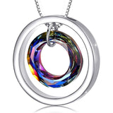 Luxury Circle Pendant Necklace For Women - Made With Volcano Crystal - High Quality - Jewelry - Perfect - Gift